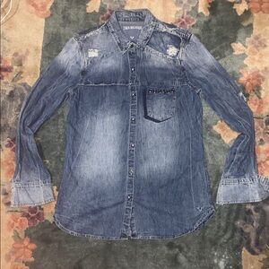 True Religion Blue Denim Shirt s/p